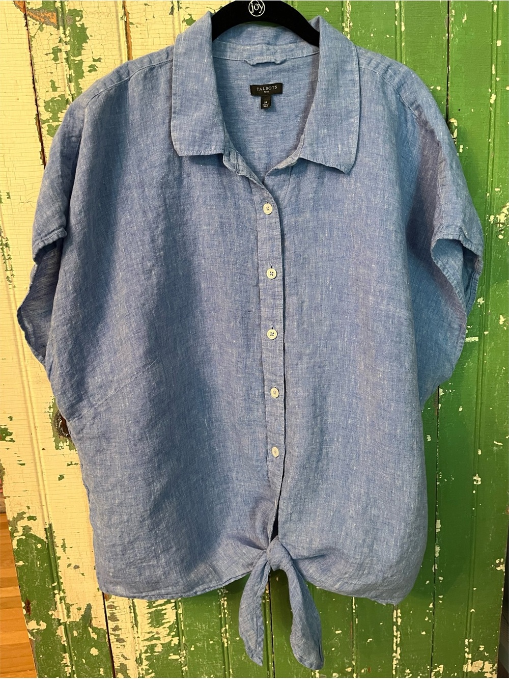 Talbots Linen Top Tie Front plus size 3X